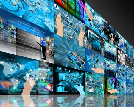 Wall high-tech Stock Illustration
