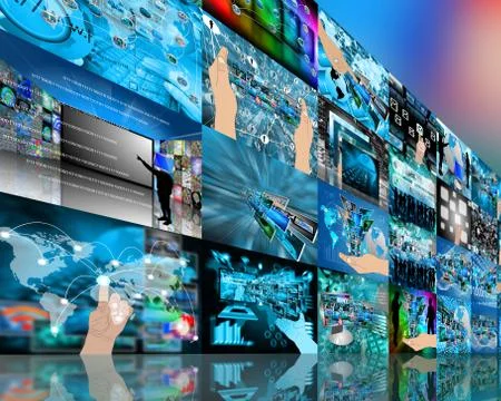 Wall high-tech Illustrazione stock