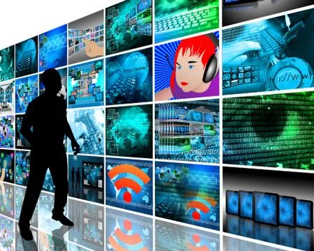 Wall high-tech Illustrazione stock