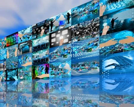 Wall high-tech Illustrazione stock