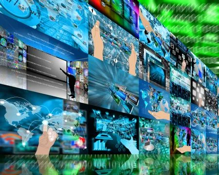 Wall high-tech Illustrazione stock