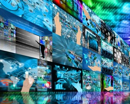 Wall high-tech 스톡 일러스트