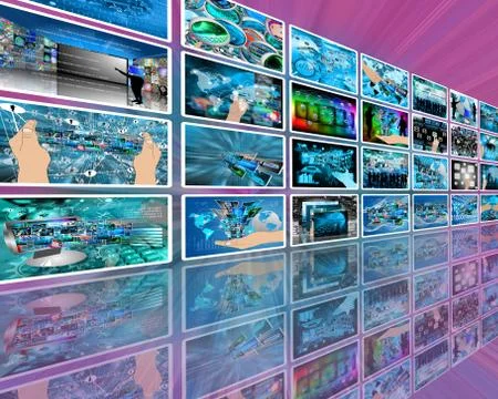 Wall high-tech Illustrazione stock