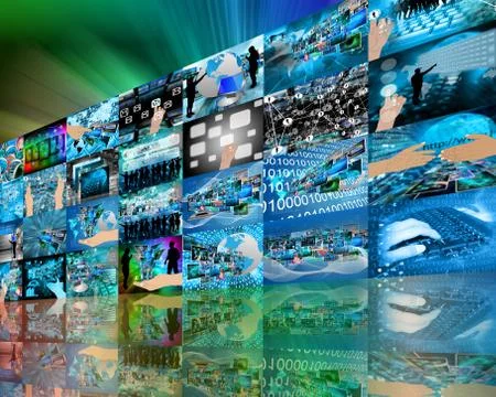 Wall high-tech Stock Illustration