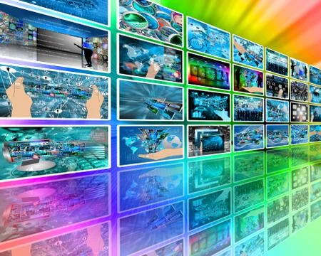 Wall high-tech Stock Illustration