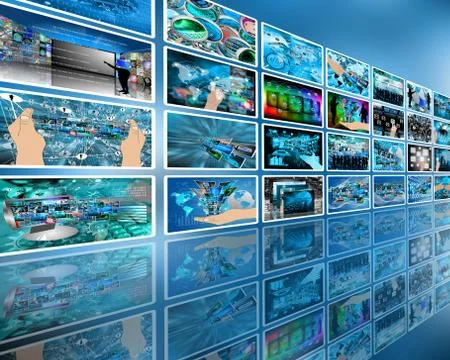 Wall high-tech Stock Illustration