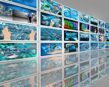 Wall high-tech 스톡 일러스트