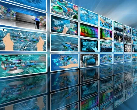 Wall high-tech 스톡 일러스트