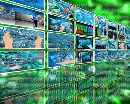 Wall high-tech Stock Illustration