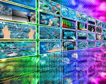 Wall high-tech 库存插图