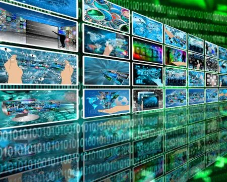 Wall high-tech Illustrazione stock