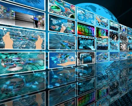 Wall high-tech Illustrazione stock