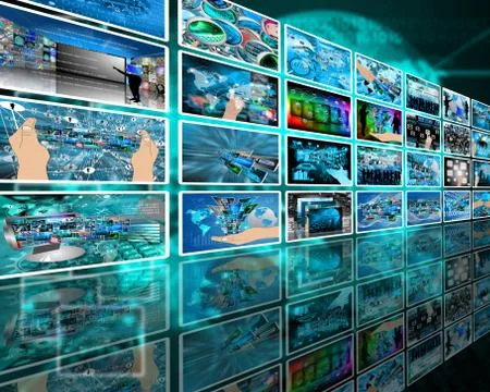 Wall high-tech Stock Illustration