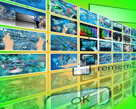 Wall high-tech Stock Illustration
