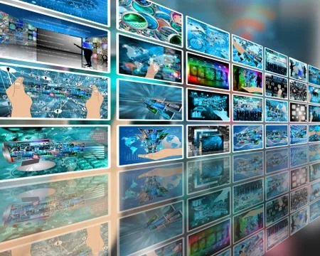 Wall high-tech 스톡 일러스트