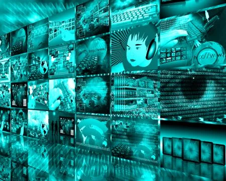 Wall high-tech Illustrazione stock
