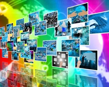 Wall high-tech Illustrazione stock