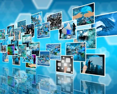 Wall high-tech Illustrazione stock