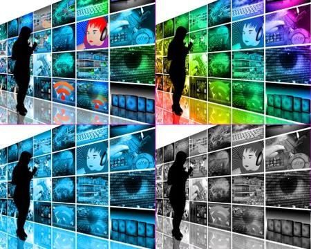 Wall high-tech イラスト素材