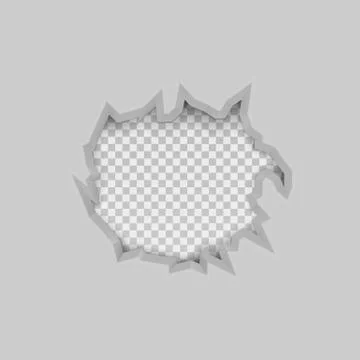 Wall with hole. Vector illustration. Ilustración de archivo