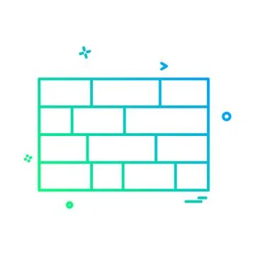 Wall icon design vector Ilustración de archivo