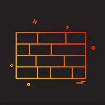 Wall icon design vector Ilustración de archivo