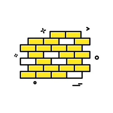 Wall icon design vector Ilustración de archivo