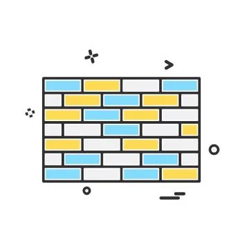 Wall icon design vector Ilustración de archivo