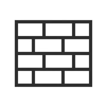 Wall icon. Firewall symbol. Security sign. Stock Illustration