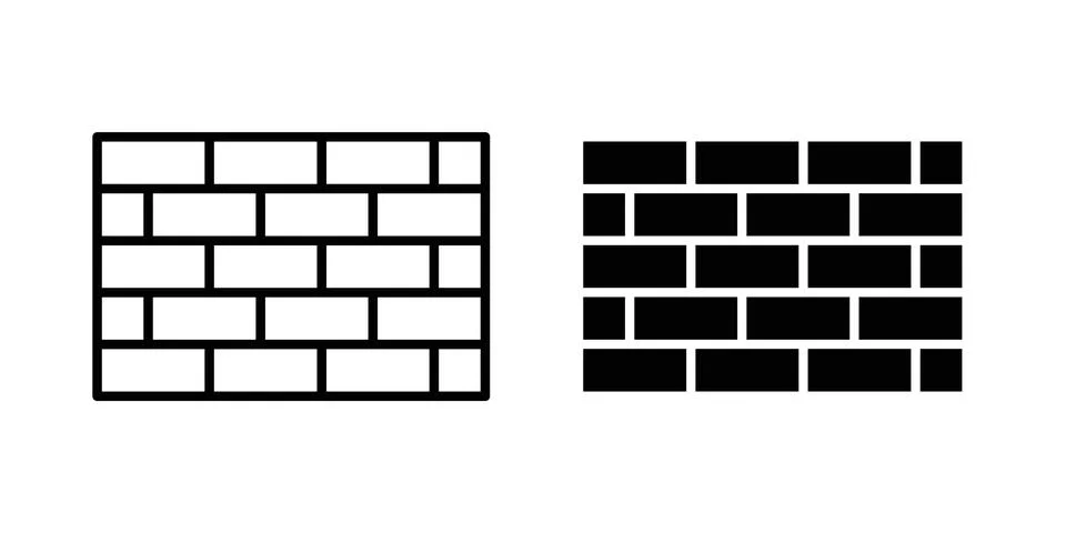 Wall icon graphic design. web icons vectors Stock Illustration