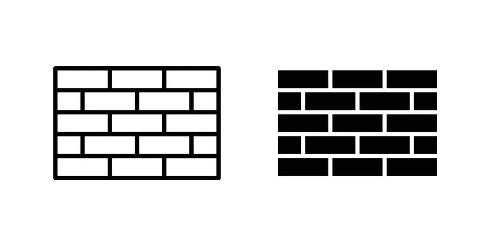 Wall icon illustration vector, icon set for apps Stock Illustration