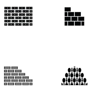 Wall icon set Stock Illustration