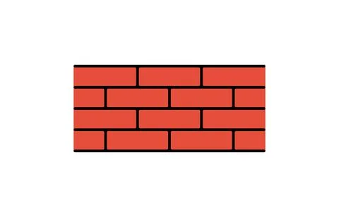 Wall Icon in trendy flat style isolated on white background. Wall brick symbo Stock Illustration