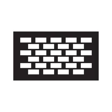 Wall Icon in trendy flat style isolated on grey background. Stock Illustration