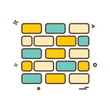 Wall icon vector design Ilustración de archivo
