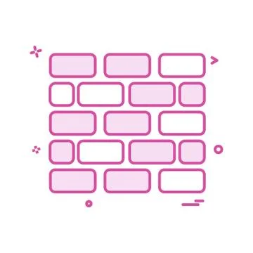 Wall icon vector design Ilustración de archivo