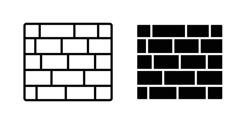 Wall icon vector design illustrations Stock Illustration
