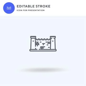 Wall icon vector, filled flat sign, solid pictogram isolated on white, logo i Illustrazione stock