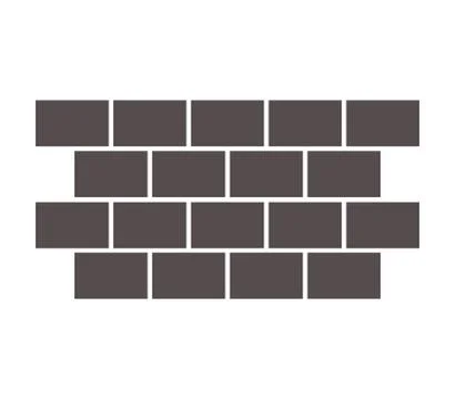 Wall icon on white background Stock Illustration