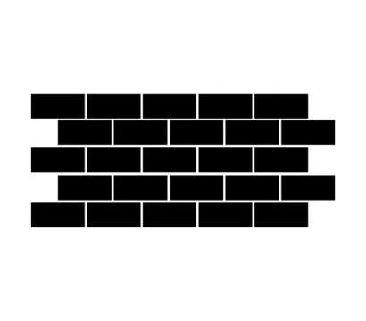 Wall icon on white background Stock Illustration