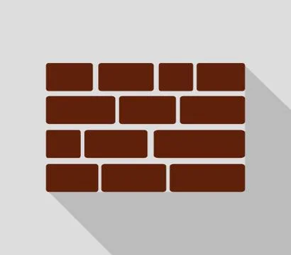 Wall icon on white background Stock Illustration