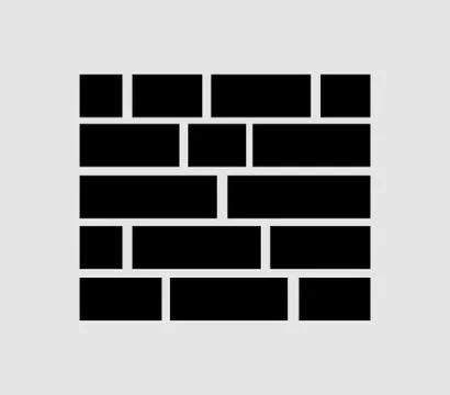 Wall icon on white background Stock Illustration