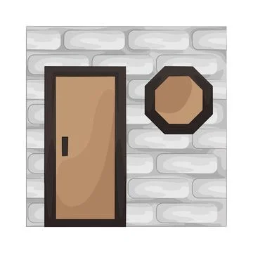 Wall Illustration Stock Illustration