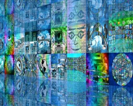 Wall of image イラスト素材