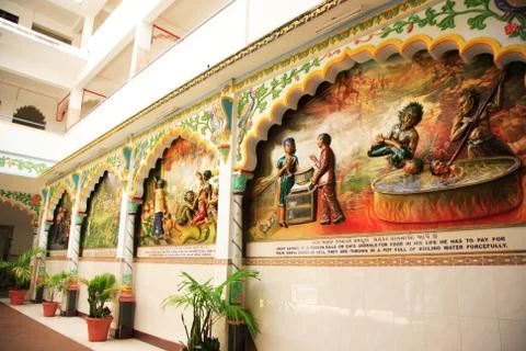 Wall of indian temple Foto stock