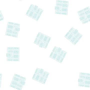 Wall insulation glyph seamless pattern Stock Illustration