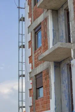 Wall insulation with polystyrene Stock Photos