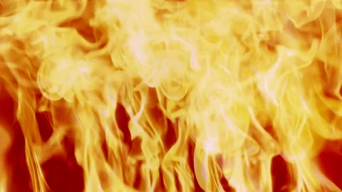 The wall of intense fire background. Stock Footage 107097351