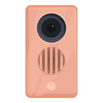 Wall intercom icon cartoon vector. Door system Illustrazione stock