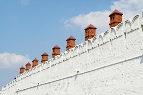 The wall of Kazan Kremlin Stock Photos